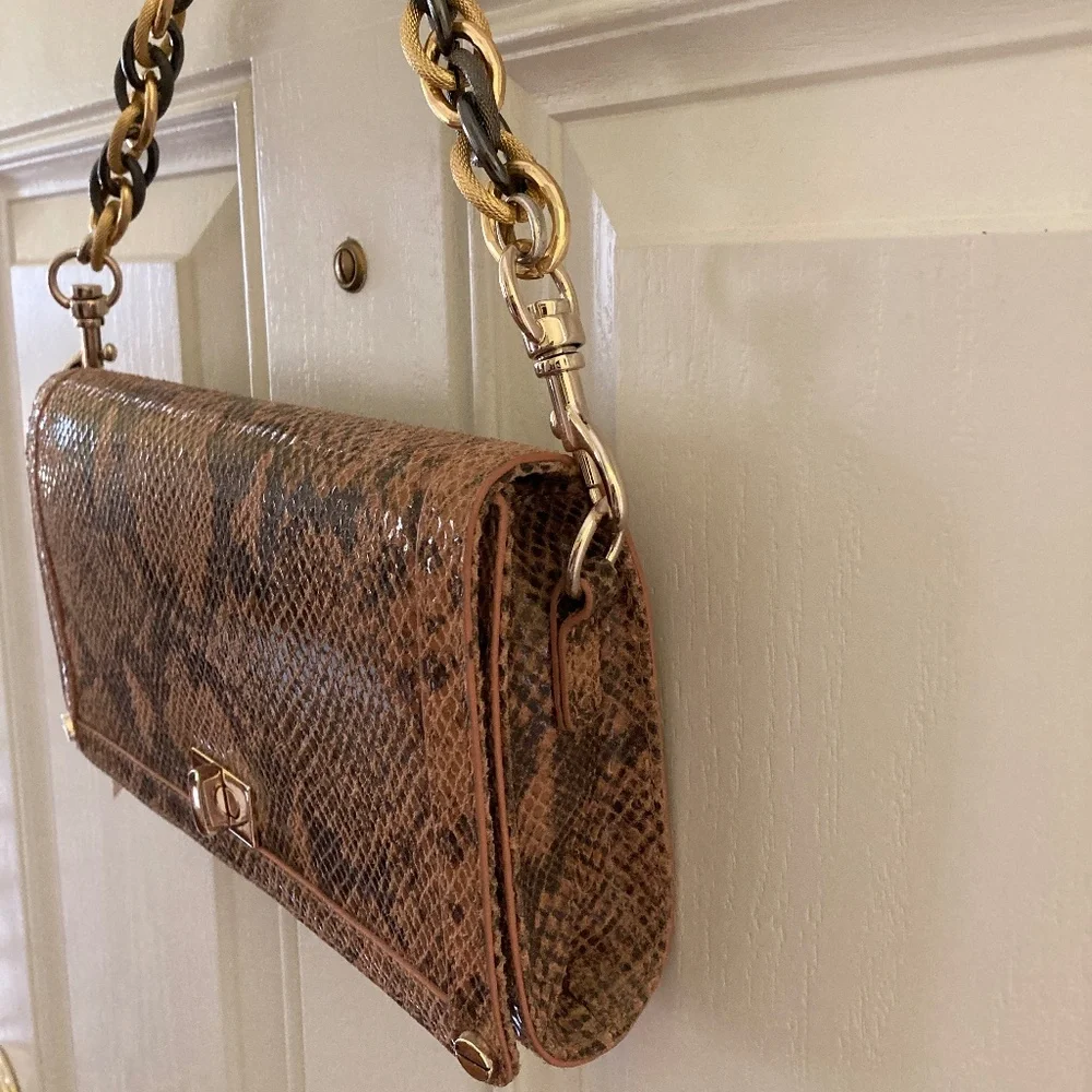 Alexis Hudson Lucy Crossbody Handbag/Amber Snake//NEW/$325 RETAIL!/NEVER USED!